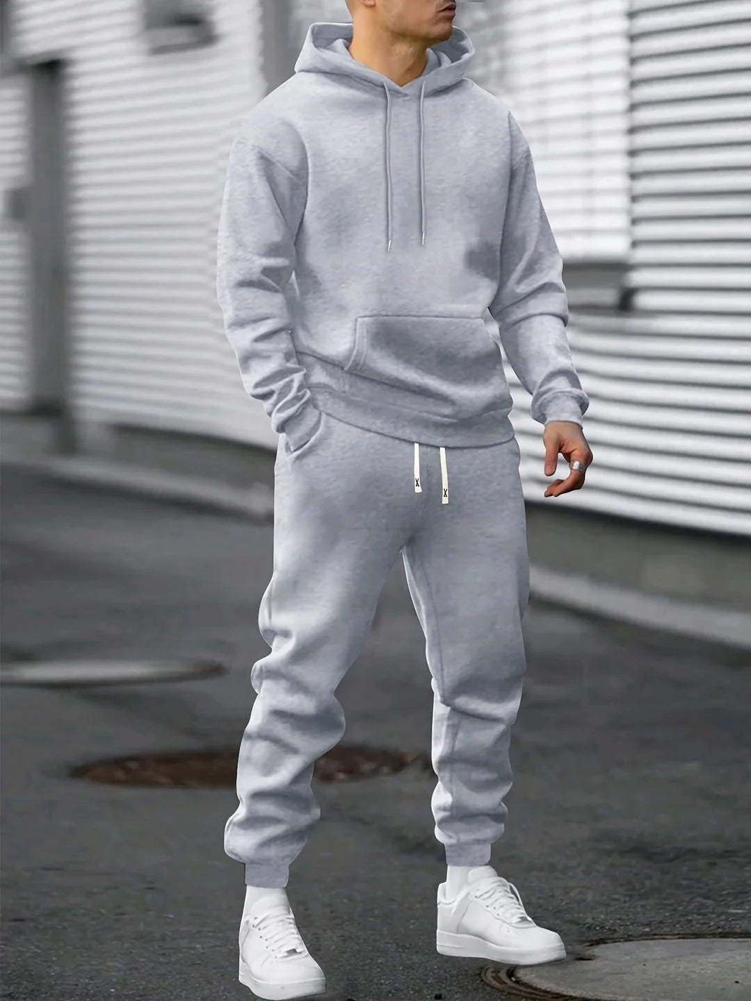 Hoodie and Jogger Set Gray