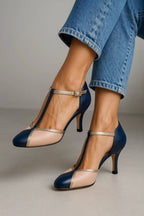 Women's vintage T-strap heels