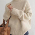 Women's Cashmere Turtleneck Sweater - Beige
