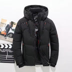Black Men's Insulated Winter Parka