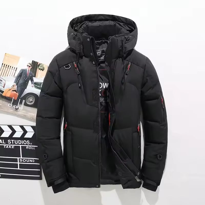 Black Men's Insulated Winter Parka