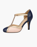 T-strap heels detail