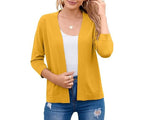 Marlowe | Women's 3/4 Sleeve Open Front Cropped Cardigan