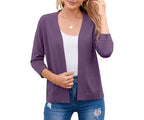 Marlowe | Women's 3/4 Sleeve Open Front Cropped Cardigan