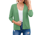 Marlowe | Women's 3/4 Sleeve Open Front Cropped Cardigan