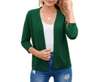 Marlowe | Women's 3/4 Sleeve Open Front Cropped Cardigan