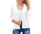 Marlowe | Women's 3/4 Sleeve Open Front Cropped Cardigan