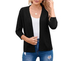 Marlowe | Women's 3/4 Sleeve Open Front Cropped Cardigan