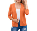 Marlowe | Women's 3/4 Sleeve Open Front Cropped Cardigan