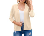 Marlowe | Women's 3/4 Sleeve Open Front Cropped Cardigan