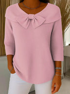 Lisette Bow Sweater Pink