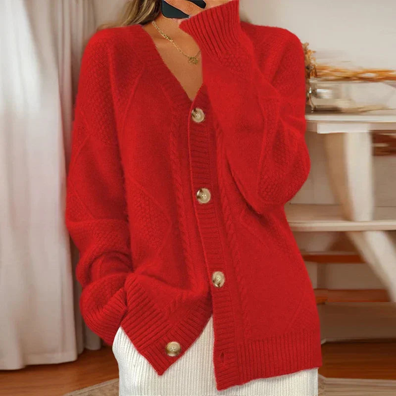 Joanna | Women's Button-Down V-Neck Cardigan