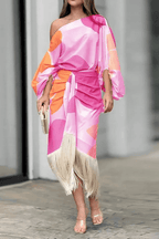 Maisie | Women's One-Shoulder Wrap Midi Dress