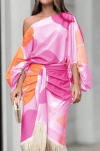 Maisie | Women's One-Shoulder Wrap Midi Dress