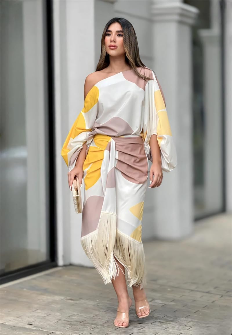 Maisie | Women's One-Shoulder Wrap Midi Dress
