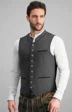Men's Traditional Vest In Gray - front