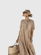 Seraphine Summer Dress Khaki