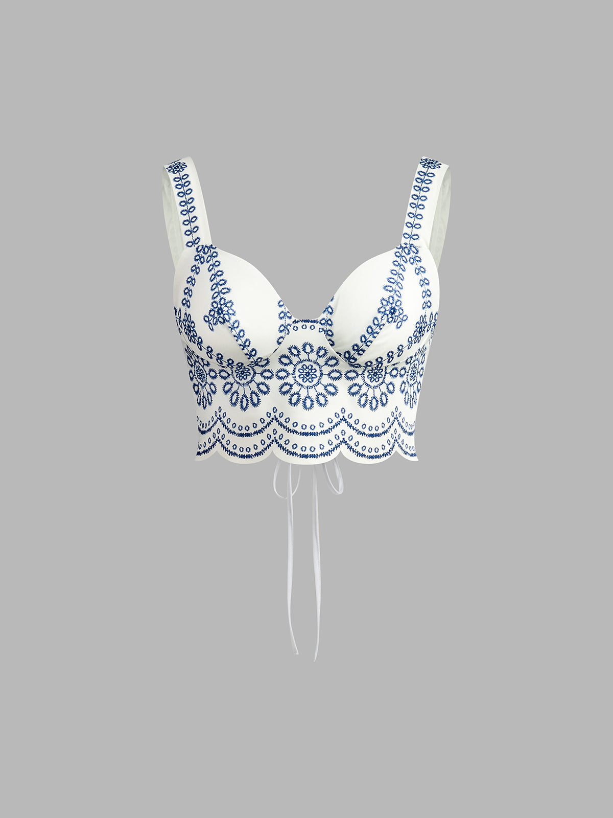Printed sleeveless tie back skirt set front view