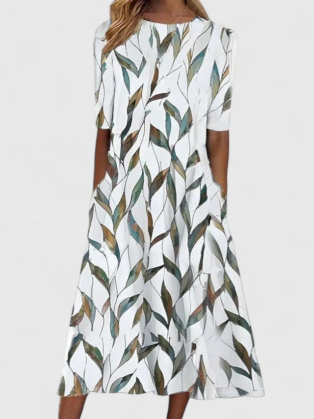 Seraphina Sophisticated Midi Dress in green