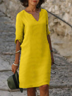 Delphine Dress Yellow