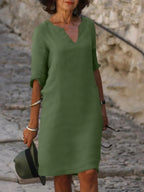 Delphine Dress Olive Green