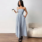  Sleeveless modal fabric long dress for women summer fashion