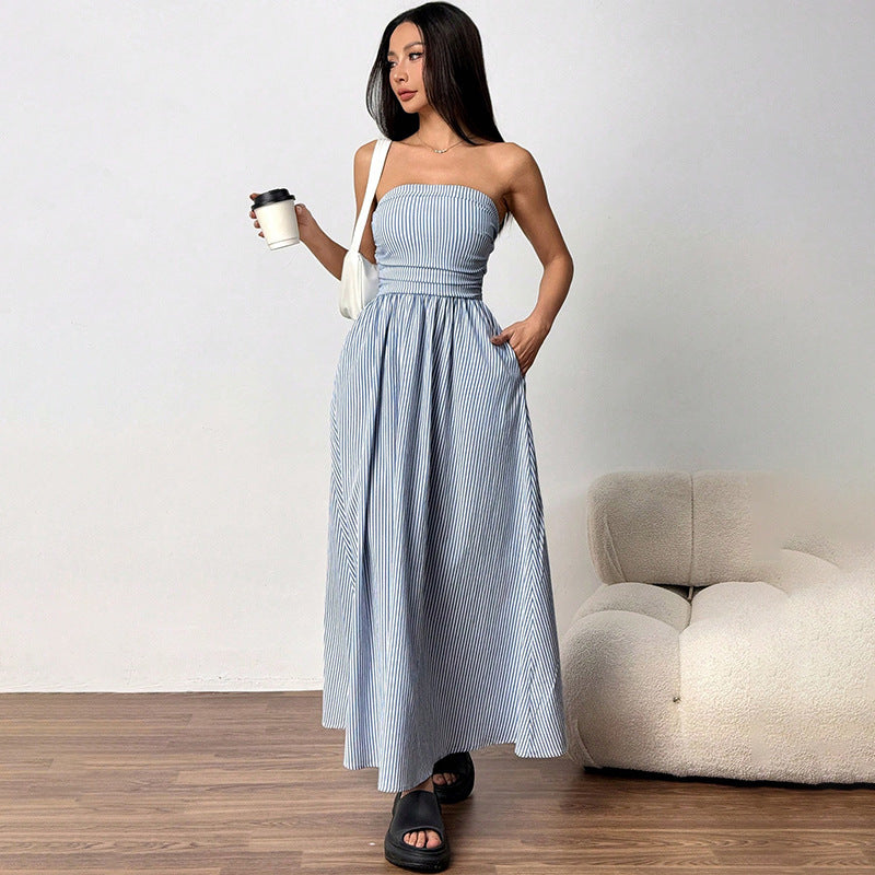  Sleeveless modal fabric long dress for women summer fashion