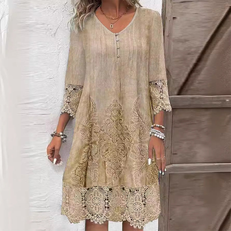 Coralie Midi Dress - Khaki