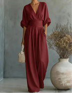 Jumpsuit in burgundy