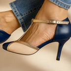 T-strap heels detail