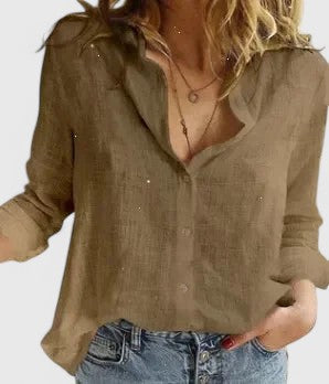 Aria Elegant Blouse Brown