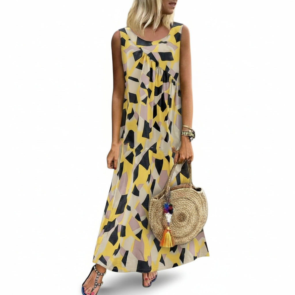 Long Printed Dress for Women Cotton Maxi Dress Floral Print Casual Sum – Serendipity Consignment