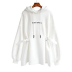 White hoodie with 'DLNST OFFICIAL' text on a gray background