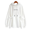 White hoodie with 'DLNST OFFICIAL' text on a gray background