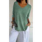 Women's V-Neck Linen Blouse