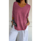 Women's V-Neck Linen Blouse